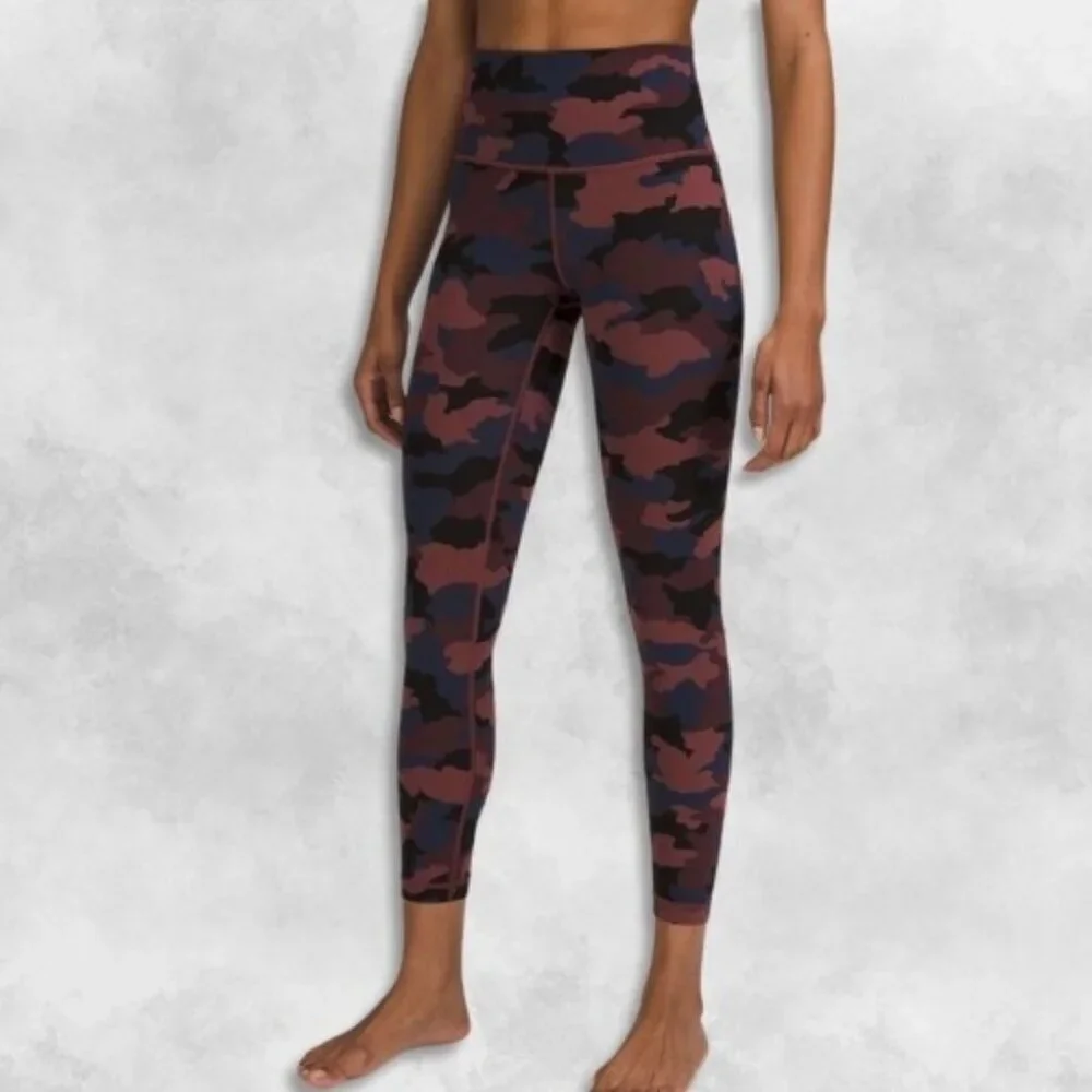 Lululemon Invigorate High-Rise Legging Stretchable Tight Camo Print Women's 2 - Picture 1 of 5